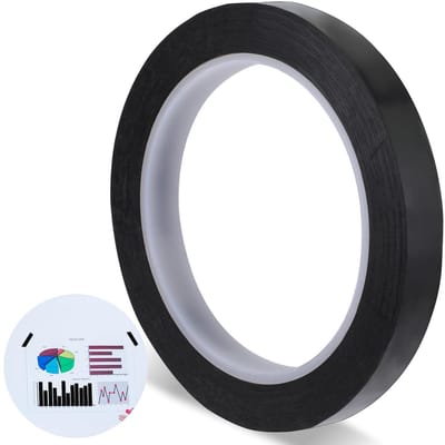 Dailygoods - Cosensi - Dailygoody - Whiteboard Tape - Creatief Gebruik - 66 Meter - Zwarte Adhesive Tape - Ideaal voor Markeringen en Organisatie - Geschikt voor Plasti
