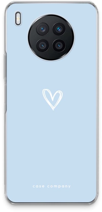 Case Company® - Hoesje geschikt voor Huawei Nova 8i hoesje - Klein Hart Blauw - Soft Cover Telefoonhoesje - Bescherming aan alle Kanten en Schermrand