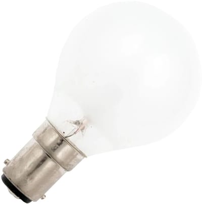 Schiefer Ba15d Kogel Gloeilamp | 15W 2700K 90lm 220V/240V Mat | Dimbaar