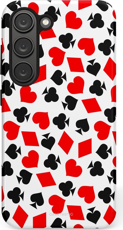 Casetastic Hoesje Geschikt voor Samsung S23 - Stijlvolle Beschermende Duo-layer Case - Harten spel
