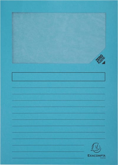 Exacompta 4x FOREVER® Pak van 100 venstermappen 120g/m2 - 22x31cm voor A4 - Lichtblauw - 50106E