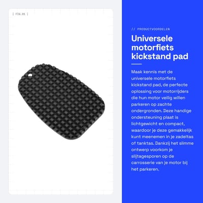 Dailygoods- Kickstand Pad Antislip - Ondersteuningsplaat - Motorfiets Standaard - Lichtgewicht - Praktisch - Voor Zachte Grond - Motorfietsstandaard