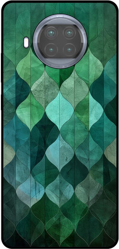 Smartphonica Telefoonhoesje Geschikt voor Xiaomi Mi 10T Lite met groene bladeren opdruk - TPU backcover case green leafs design geschikt voor Xiaomi Mi 10T Lite