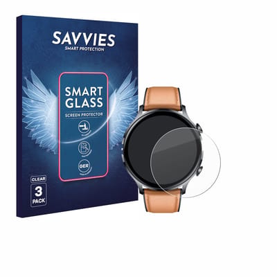 3 Stuks Savvies Screenprotector - geschikt voor NONGAMX Smartwatch 1.39" - beschermfolie glas transparant