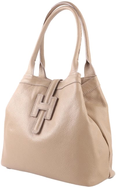 Giuliano lederen handtsa Mirella - Made in italy - Dames - Taupe