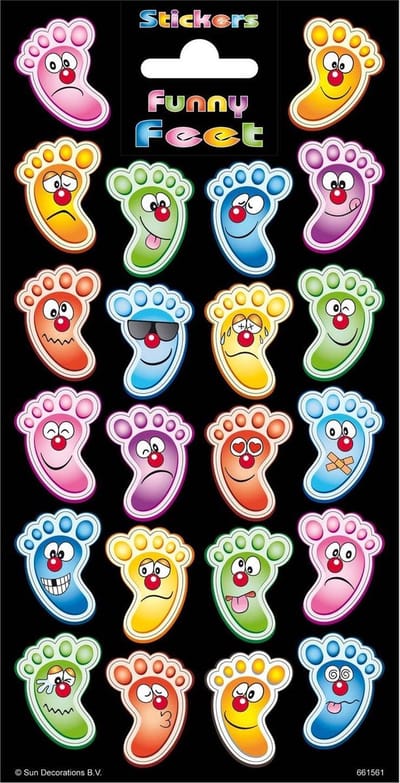 Stickervel Twinkle - Grappige Voeten