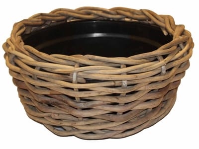 Bloempot Rotan - Rond - Grijs - Ø56 - Drypot Bloemenmand - Het Mandenhuys