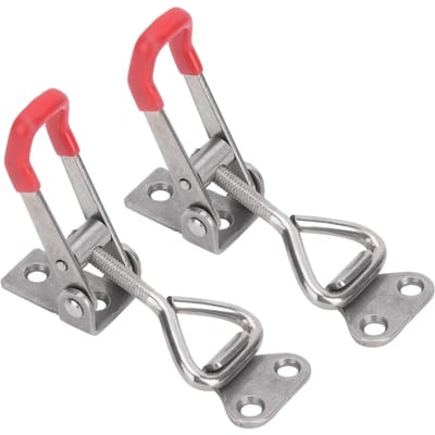 2 Stuks Knevelklemclip 304 Roestvrij Staal Verstelbare Gesp Snelle Bevestiging Handgereedschap gray