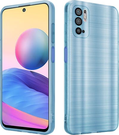 Cadorabo Hoesje geschikt voor Xiaomi RedMi NOTE 10 5G / POCO M3 PRO 5G in Brushed Turqoise - Beschermhoes Case Cover van flexibel TPU silicone in Brushed design