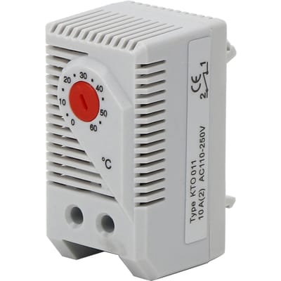 Thermostat mécanique compact réglable de 0 à 60 °C, 1 pièce, interrupteur de contrôle de température, neuf white