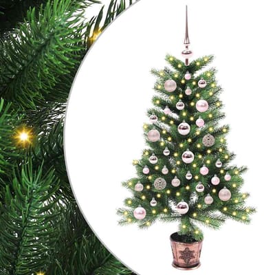 vidaXL - Kerstboom - met - 150 - LED - met - standaard - Groen - 90 - cm - PE
