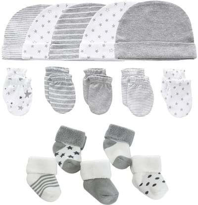 Unyqoos® Comfortabele en Zachte Babyset met Hoeden, Handschoenen en Sokken voor Pasgeborenen