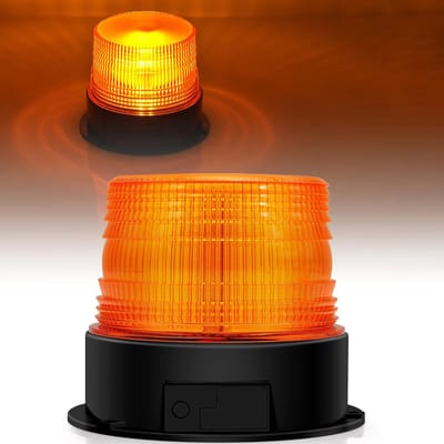 Oplaadbare draadloze LED-lamp, 12V-24V oranje stroboscoop, magnetische noodrichtingaanwijzer geschikt voor auto's, tractoren en SUV's.
