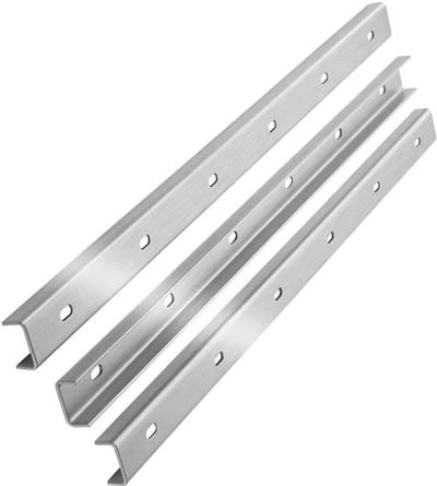 SOTECH Set van 3 verstevigingsprofielen 700 x 40 x 20 mm voor het SPIDER tafelframe U-vormig Materiaal echt roestvrij staal, geborsteld oppervlak Verstevigingsprofiel