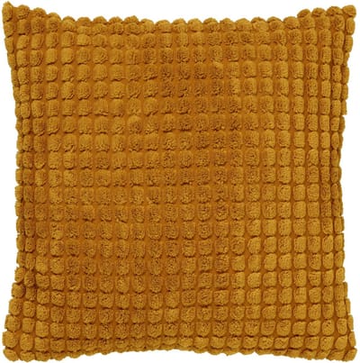 Dutch Decor ROME - kussenhoes 45x45 cm - effen kleur - 3D-structuur - Chai Tea - geel - met rits - zonder binnenkussen