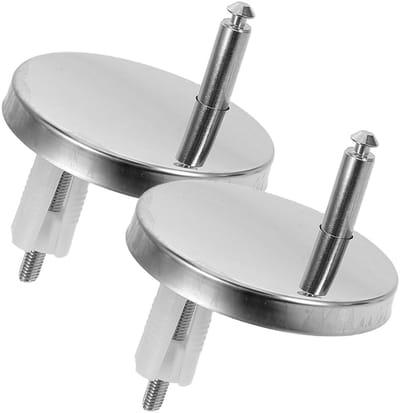 Toiletzitting Bevestigingsset - Schroeven Pluggen - Toilet Reparatie - Universele Pasvorm - 2 Paren - Zilver