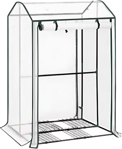 Foliekas Tuinkas - Winterbestendig - PE-folie 135 g/m² - Kweekhuis - Broeikas - Kweekkast voor tomaten & klimplanten - 100x83x150cm Wit