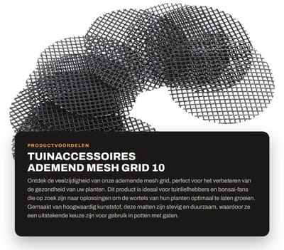 Dailygoods- Mesh Mat - 10 Stuks - Ademend Kunststof - Voorkomt Wortelrot - Ondoordringbaar Kussen - Geschikt voor Potten - Plantenschot