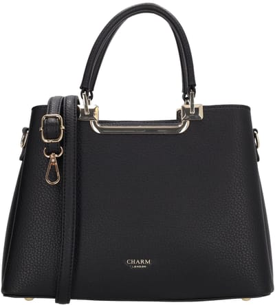 Charm London Lucca Handtas - Schoudertas - Schouderband - Dames - Crossbody - Zwart