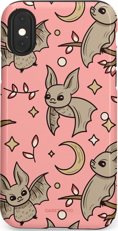 Casetastic Hoesje Geschikt voor Apple iPhone X/Xs - Stijlvolle Beschermende Duo-layer Case - Nachtelijke vlucht
