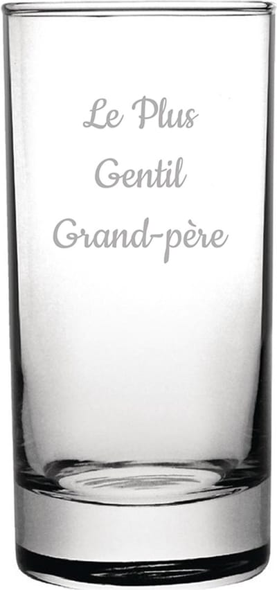 Longdrinkglas gegraveerd - 28,5cl - Le Plus Gentil Grand-père