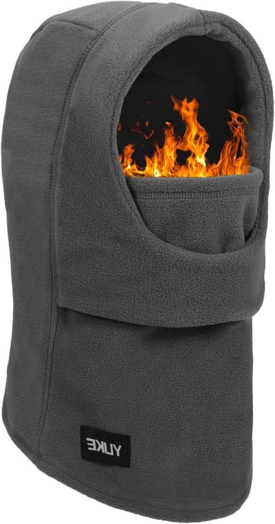 Warmtegevende thermische fleece balaclava voor mannen en vrouwen - winddicht, ademend en multifunctioneel ski-masker met nekwarmers voor buitensporten, motor rijden en fietsen