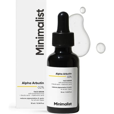 Minimalistisch serum voor het verwijderen van donkere vlekken met 2% Alfa-Arbutine voor hyperpigmentatie | Voor Vrouwen & Mannen | 30 ml black
