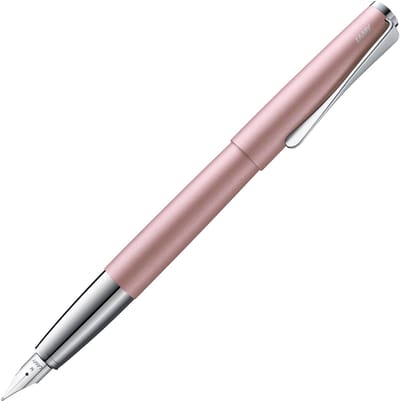 LAMY Studio Rosé Matte Vulpen | Volledig Metalen Behuizing | 14 kt Gouden Penpunt (Gedeeltelijk Platina) | Schrijfdikte F | Inclusief LAMY T10 Blauwe Inktpatroon