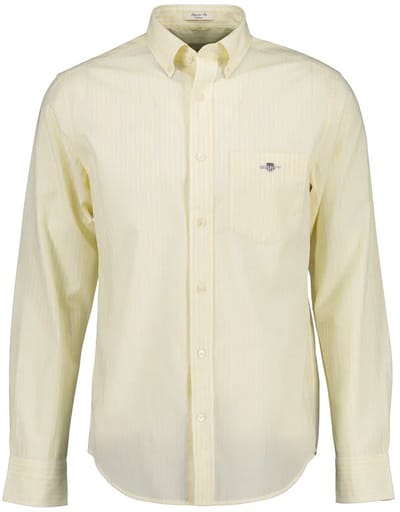 Gant Reg Stripe Overhemd Met Lange Mouwen Geel M Man