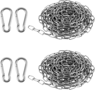 2-delige Rvs Ketting voor Kleding Drooglijn, Hondenhalsband, Plantenhanger en Foto Display - 1,5mm x 5M Kwaliteitsketting