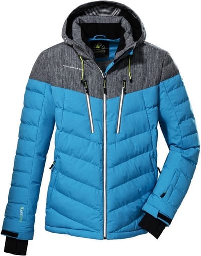 Killtec heren ski jas - ski-jas heren - 38713 - sky blue/antraciet melange - maat M