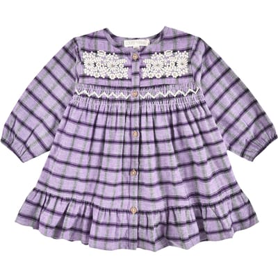 Louise Misha Dress Massilia Purple Checks Size: 9M | Dresses Outlet | Unisex | Paars