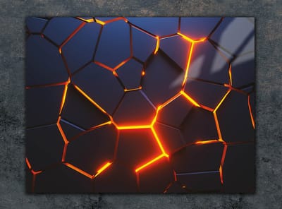 TMK ArtDeko Magma Serie - Snijplank - 30x22 cm - Glas - Veelzijdig Gebruik