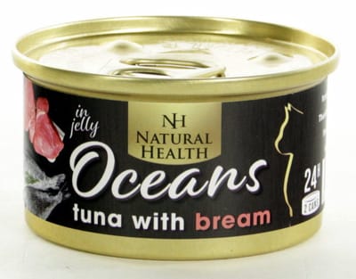 Natural Health Cat Oceans Tuna & Bream Multipack 24 X 85 Gram + Gratis Schuurman Snack