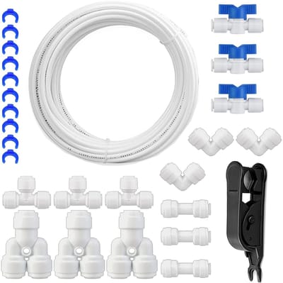 Dailygoods- Aansluitset 10 Meter - Waterfilterfitting - Koelkastslang - Slang 1/4 Inch - Push-Fit Technologie - Lekvrij en Herbruikbaar - Waterslang