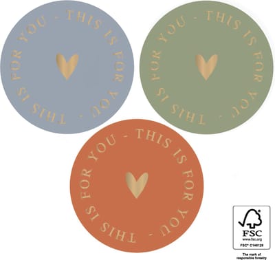 Multi stickerset - This is for you - Gold faded - Cadeaustickers -  Geboorte - Sluitzegel - Huwelijk - Feest - Inpakken - House of products - Lovecrafted - 24 stuks