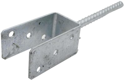Paalankers U-vorm - Paalhouders Beton - Stevig Plaatsen - Beschermt Tegen Roest - 91x325mm - Zilver