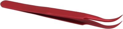 Gebogen Pincet - Precisie Pincet Reparatiehulpmiddel - Elektronisch Onderhoud - Anti-magnetisch Fijne Punt - 1 stuk - Rood