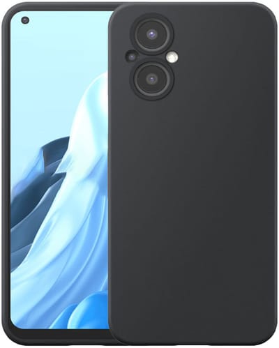 Geschikt voor Oppo Reno 7 Lite Telefoonhoesje Zwart Flexibel Siliconen TPU hoesje - Flexible Back Cover Case Siliconen TPU - Zwart - Smartphonica geschikt voor Oppo Reno7 Lite