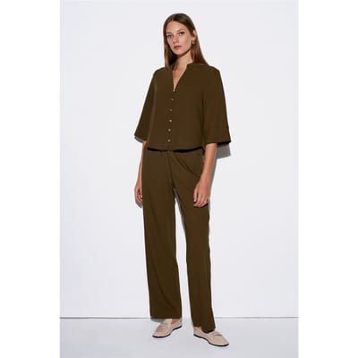 Dames Wijde Crepe Broek