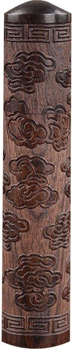 Tandenstoker Houder - Draagbare Houten Case - Tafeldecoratie - Uniek Vintage Ontwerp - 8.9 x 1.8 cm - Houtkleur