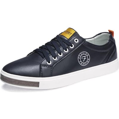 Herfst Platte Sneakers Platte Hak Ademende Casual Schoenen Witte Schoenen Veterschoenen Herenschoenen Ronde Neus Vier Seizoenen Schoenen 44 blauw