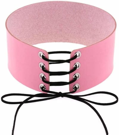 2-delige Leren Garters met 6 cm Brede Dijenring en Verstelbare Sleutelriem voor Vrouwen - Punk Gothic Suspender Straps voor Carnaval en Cosplay Feestaccessoires in Roze