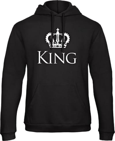 King / Queen Hoodie Classic (King - Maat XS) | Koppel Cadeau | Valentijn Cadeautje voor hem & haar