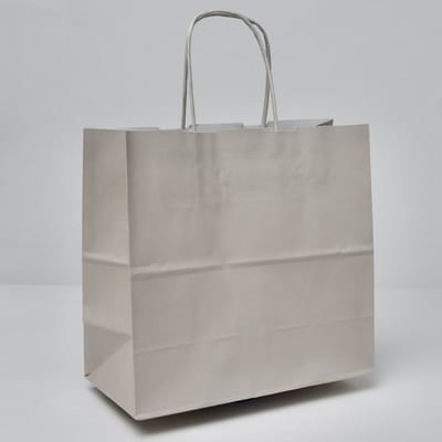 ArtiPack Papieren Tassen - Taupe - 23+11x22 cm - gedraaide draaggrepen - 25x Bruin/Grijs