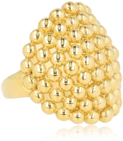 My Bendel - Statement Ring met Bolletjes • 15 Mm - met Luxe Cadeauverpakking | Sieraden Voor Dames | Maat 16.00 Mm / Maat 50