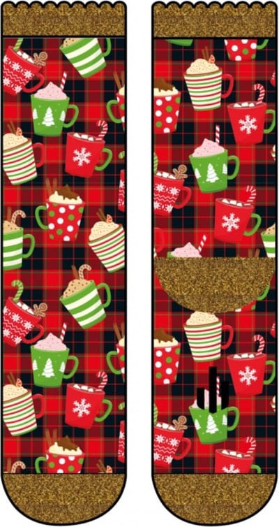 Sock My Hot Cocoa - Sock My Feet - Grappige sokken dames - Maat 36-38 - Funny Socks - Vrolijke sokken - Gekke sokken - Grappige cadeaus - Socks First