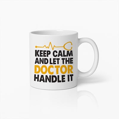 Keep Calm Dokter Mok 330ml – Grappige Medische Koffiebeker – Cadeau voor Artsen, Verpleegkundigen & Zorgprofessionals