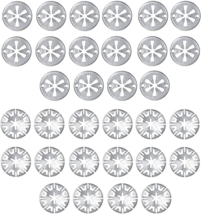 Allecto - Klemmen voor Hitteschilden - Spanschijven Assortiment - Hittebestendig - 32 Stuks - Veerringen en Borgringen - Voor Auto's - Mangaanstaal
