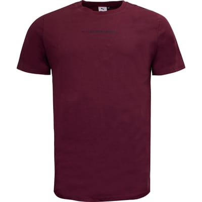Puma x Les Benjamins Logo T-Shirt Casual Graphic Heren Top Bourgondië 578532 96
